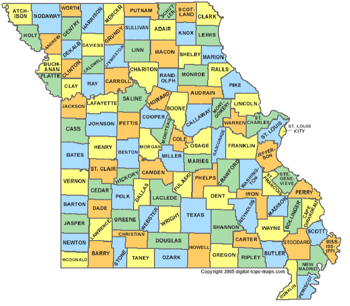 MOGenWeb List of Counties